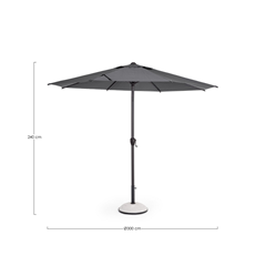 Parasol with Tilt – Dark Grey, 3M