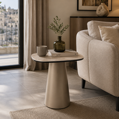 Lamp Table 40x40x50 cm – Gloss Grand Jade & Golden Champagne