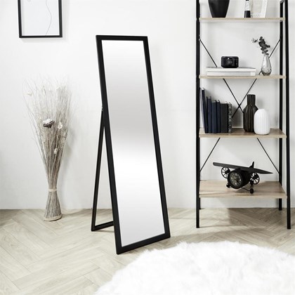 Black Pedestal Mirror 124Cm