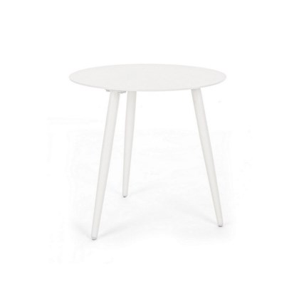 White Side Table Ridley 48x50cm