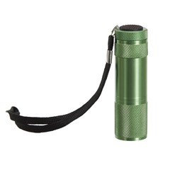 Mini 9 Led Aluminium Flashlight Green