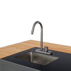 Outdoor Kitchen 3 in 1 with Fridge,  Chef Worktop and Grill