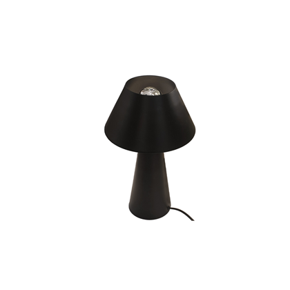 Black Steel Table Lamp – Modern Minimalist Design