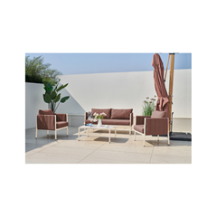 Set 4 Aluminum Sofa – Red