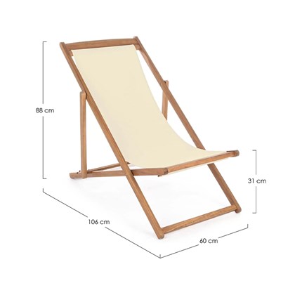 Outdoor Noemi Ecru Relax Deck Chair