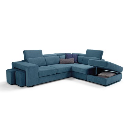 L-Shaped Sofa Bed 2-Seater With Corner Right 00296-R25