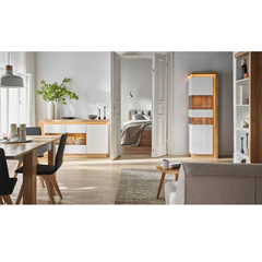 High Display Cabinet 1 Door – Riviera Oak Light (Left Hand)