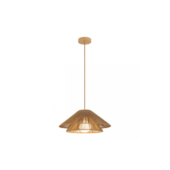 Pendant Light 1xE27 Max 40W – Brown & Beige