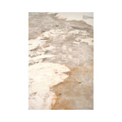 Arani Round Table – Beige Marble & Walnut
