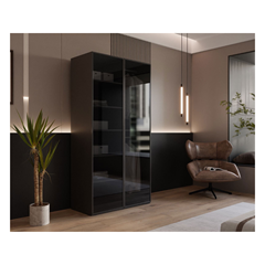 Glass Wardrobe - Black