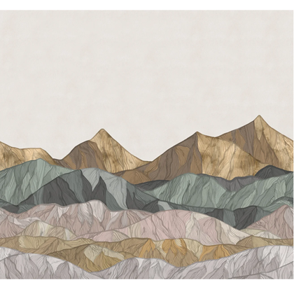 Mural Wallpaper Coloured Mountain