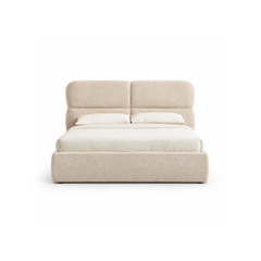 Upholstery Bed with Gaslift –  Beige 160x200