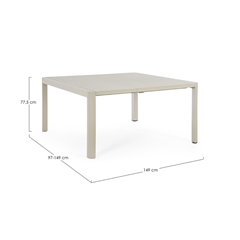 Extendable Dining Table - Aluminium Frame