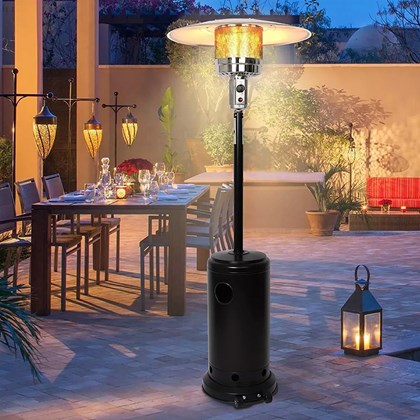 Stand Patio Heater In Matt Black