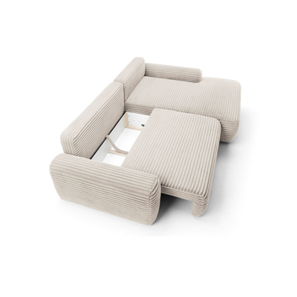 Corner Sofa Bed Chl – Right 264cm Beige