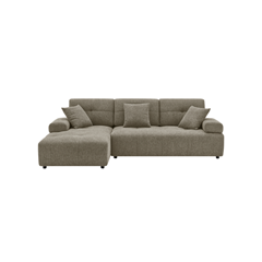 Corner Sofabed Set – Left, Brown