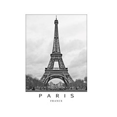 Canvas Print of Paris in Black And White