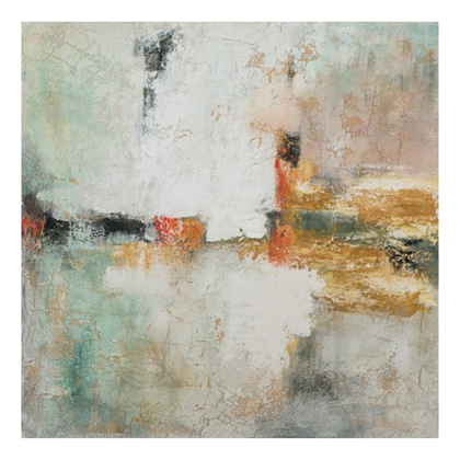 Composition in Gold and Terracotta Acryl Paint 100X100 cm