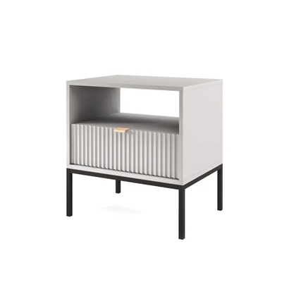 Bedside Table 1 Drawer – Grey