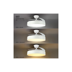 LED Fan Ceiling 36W/3CCT White + Remote Control