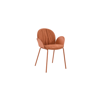 Fabric Covered PP Chair - Orange