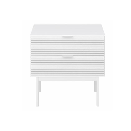 Disc Soma Nightstand 2 Drawers White