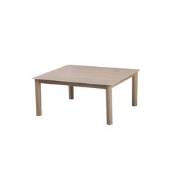 Set 4 Aluminum Sofa 3 Seater Sofa – Beige / Wood Finish.