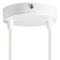 Cylindrical Metal 2-hole Ceiling Rose White