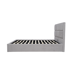 Upholstery Bed with Gas Lift 140x200 - Light Grey