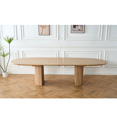 Extending Dining Table 200 (+50 +50) Oak Veneer