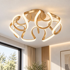 LED Ceiling Fixture – Matte Gold