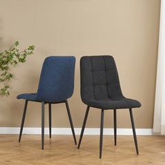 Dining Chair Microfiber Black