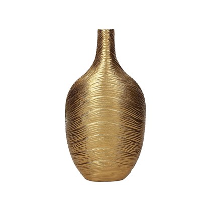 Bottle Vase Cm 41 H Aluminum Gold
