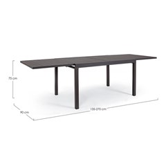 Outdoor Black Extendable Table