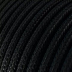 Electric Cable Covered By Fabric Black