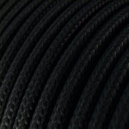 Electric Cable Covered By Fabric Black