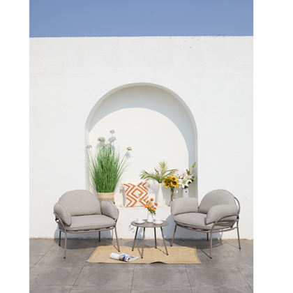 Sofa Set of 3 – Taupe & Beige