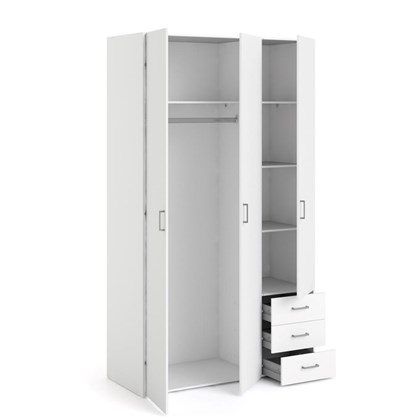 Space Wardrobe with 3 doors &  3 drawers