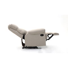 Manual Recliner Chair Beige 92x90x105