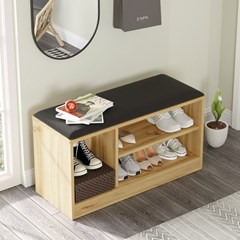 Shoe Rack Cabin in Felt with Pouf on Top