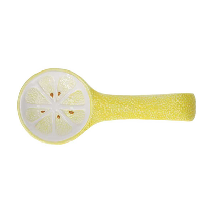 Spoon Rest Cm 26x11x3 Lemon Garden Stoneware Yellow