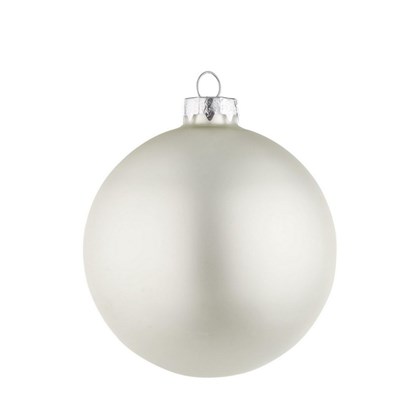 Matt White Christmas Ball 10cm