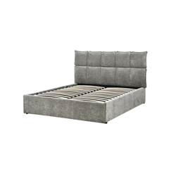 Bedroom Set 160x200- Dark Walnut, Black & Light Grey