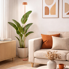 Noa Salmon LED Floor Lamp – Salmon & White