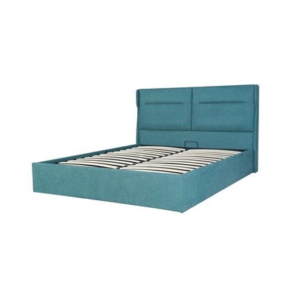Upholstered Bed with Gas Lift - Dark Green