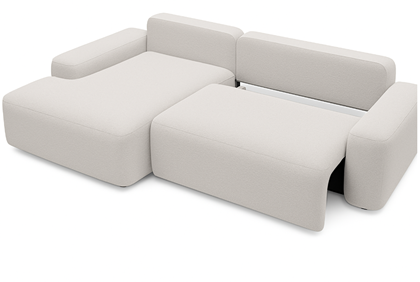 Corner Sofa Bed with Chaise Left 265cm – Beige