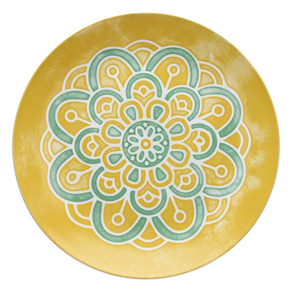 Round Platter Cm 31 Mimosa Pad P. Porcelain Yellow