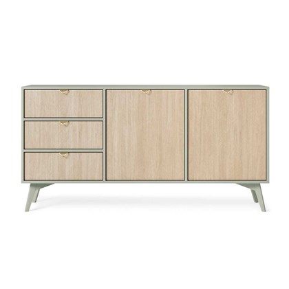 Sideboard 3 Drawer 2 Door – Herringbone Scandi & Eucalyptus