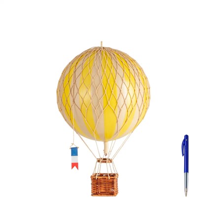Vintage Balloon Model Travels Light True Yellow