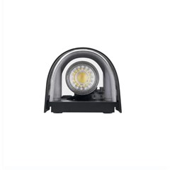 Black Plastic Wall Light - Up & Down - GU10 7W